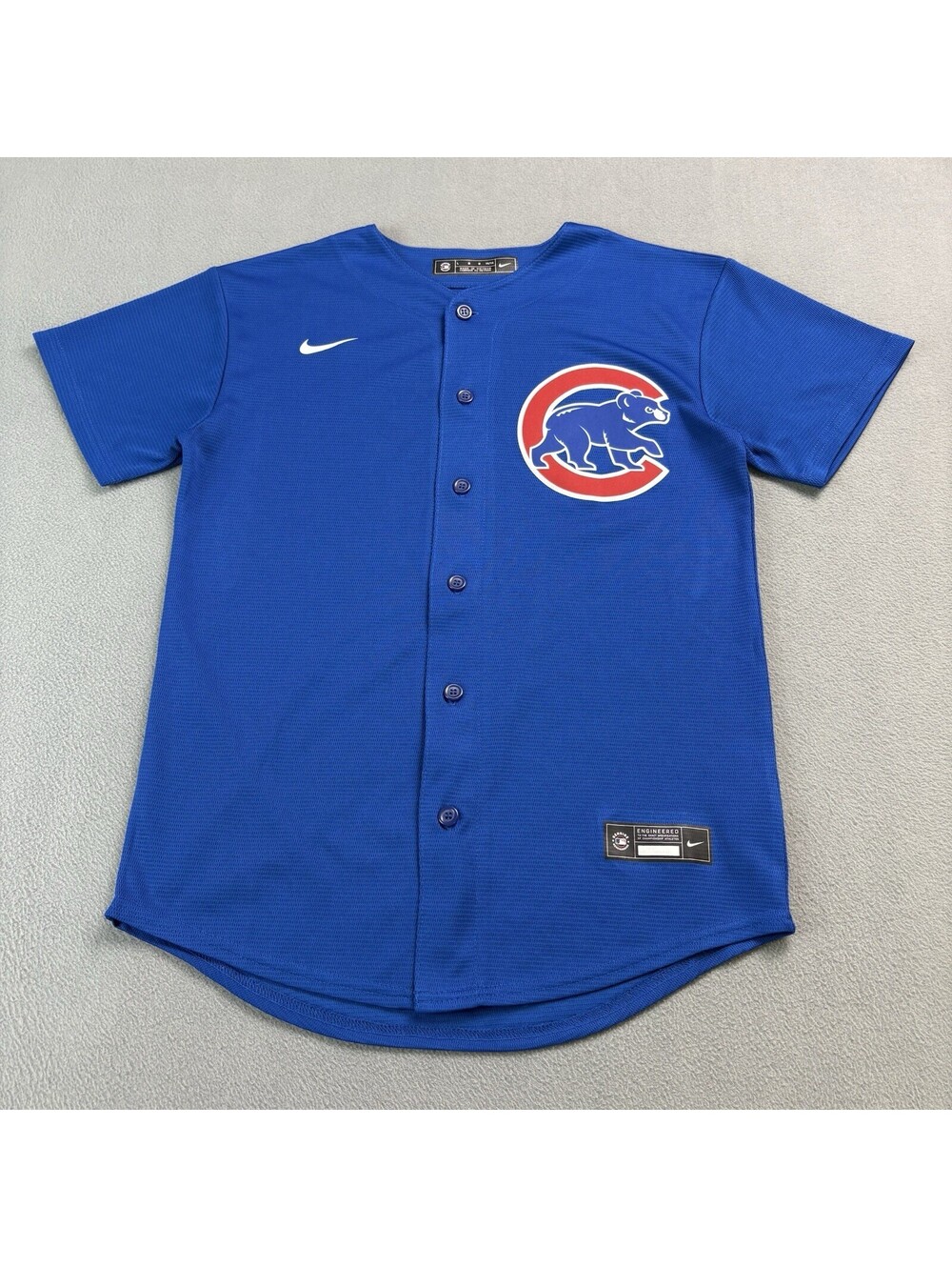 Nike Engineered Chicago Cubs MLB Baseball Jersey Boys Size Large 14/16 Blue